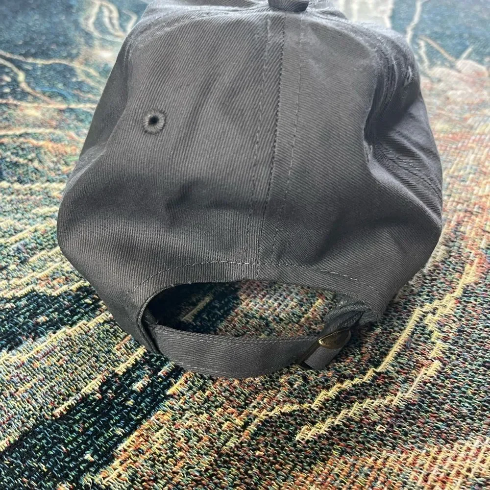 Vintage Cabela's Dark Gray Cap with Gold Embroidery Fishing Hunting Hat SnapBack